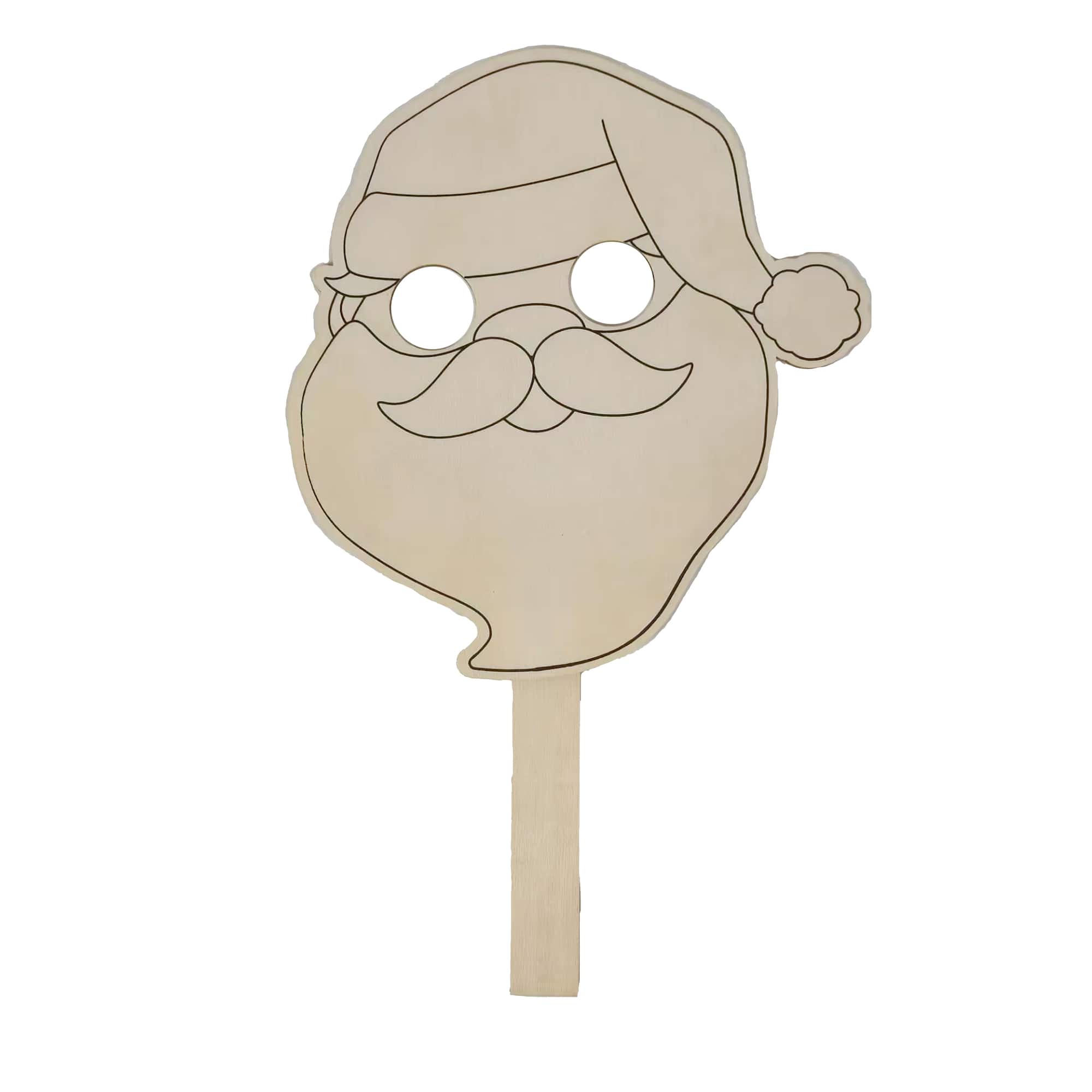 12.5" Santa Color Your Own Wood Mask by Creatology™